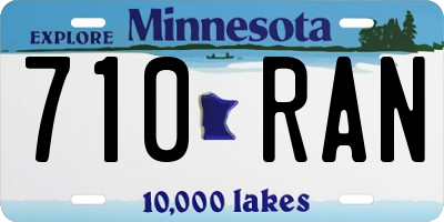 MN license plate 710RAN