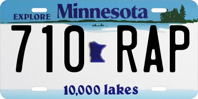 MN license plate 710RAP