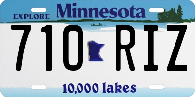 MN license plate 710RIZ
