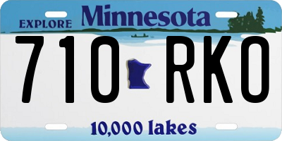 MN license plate 710RKO