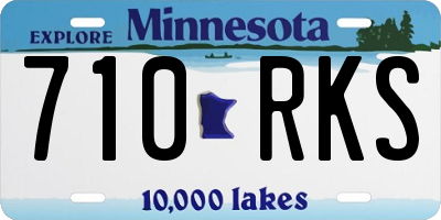 MN license plate 710RKS
