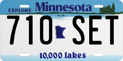 MN license plate 710SET