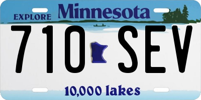 MN license plate 710SEV