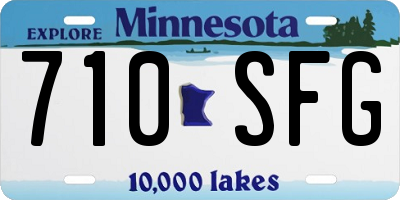 MN license plate 710SFG