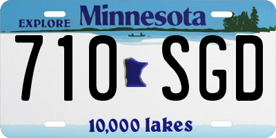 MN license plate 710SGD