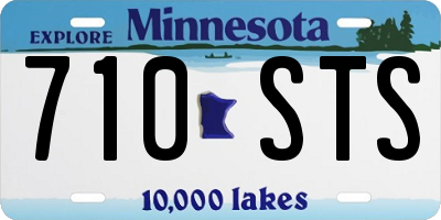MN license plate 710STS
