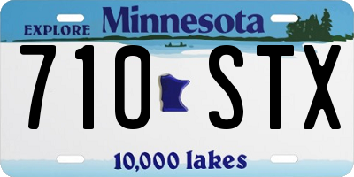 MN license plate 710STX