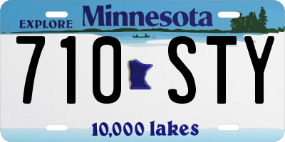 MN license plate 710STY
