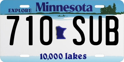 MN license plate 710SUB