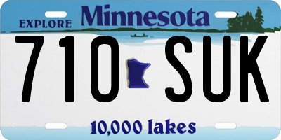MN license plate 710SUK