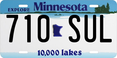 MN license plate 710SUL