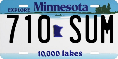 MN license plate 710SUM