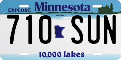 MN license plate 710SUN