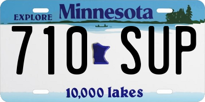 MN license plate 710SUP