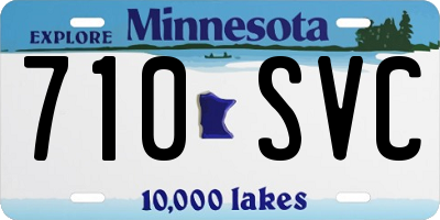 MN license plate 710SVC