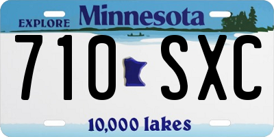MN license plate 710SXC
