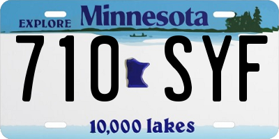 MN license plate 710SYF