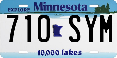 MN license plate 710SYM