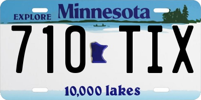 MN license plate 710TIX