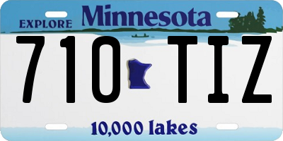 MN license plate 710TIZ
