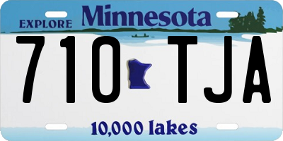 MN license plate 710TJA