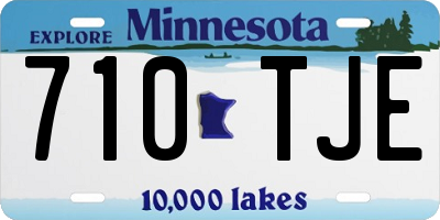 MN license plate 710TJE