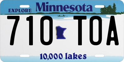 MN license plate 710TOA