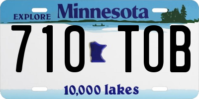 MN license plate 710TOB