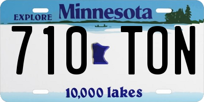 MN license plate 710TON