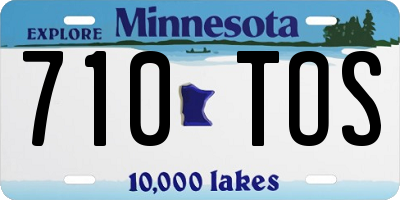 MN license plate 710TOS