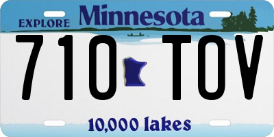 MN license plate 710TOV