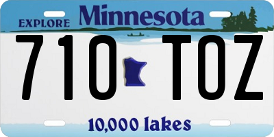 MN license plate 710TOZ