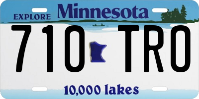 MN license plate 710TRO