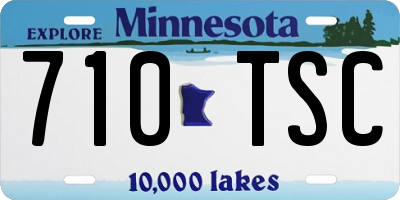 MN license plate 710TSC