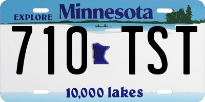 MN license plate 710TST