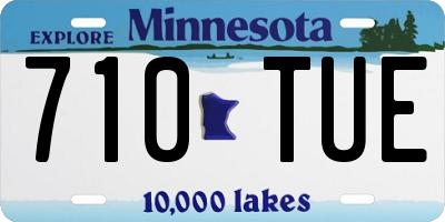 MN license plate 710TUE