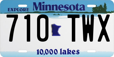 MN license plate 710TWX