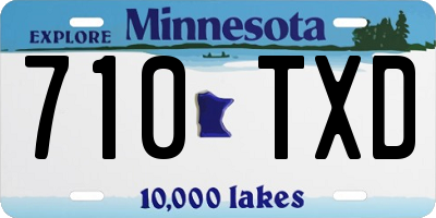 MN license plate 710TXD