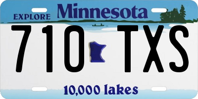 MN license plate 710TXS