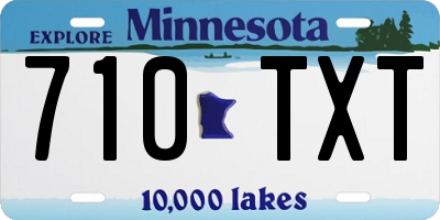 MN license plate 710TXT