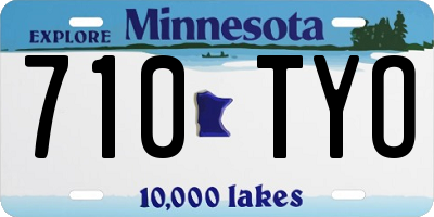 MN license plate 710TYO