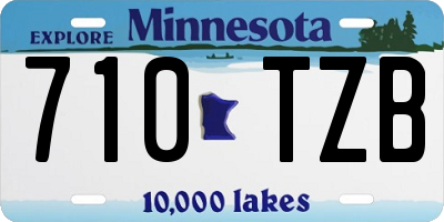 MN license plate 710TZB
