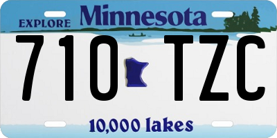 MN license plate 710TZC
