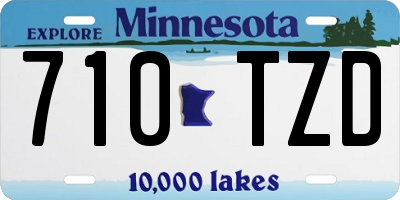 MN license plate 710TZD