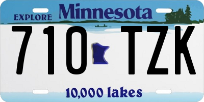 MN license plate 710TZK