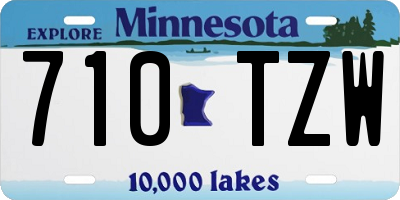MN license plate 710TZW