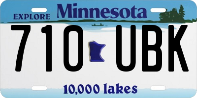 MN license plate 710UBK