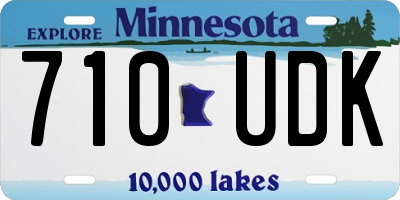 MN license plate 710UDK