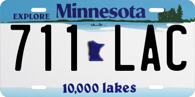 MN license plate 711LAC