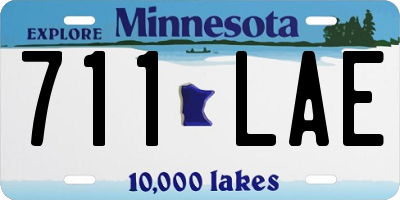 MN license plate 711LAE